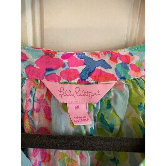 Lilly Pulitzer Catch The Wave Martinique Long Sleeve Top Shirt Size Medium - Picture 4 of 7